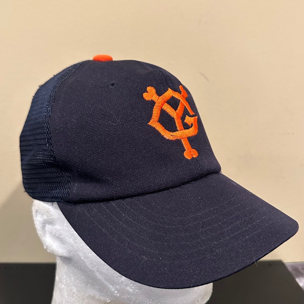 Yomiuri Giants Cross Co Ltd Snapback Hat Navy Orange Mesh Trucker Cap Size L